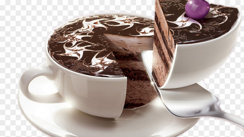 Cup Of Coffee Chocolate Cake Macaron Macaroon PNG