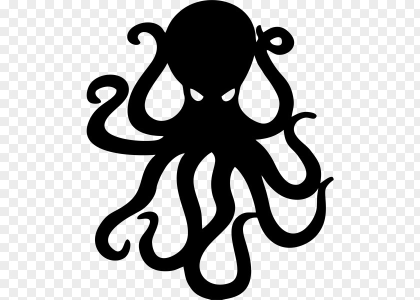 Funny Car Stickers Curled Octopus Drawing Art PNG