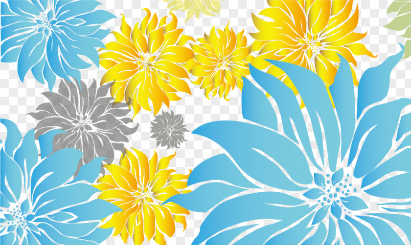 Simple Floral Decoration Chrysanthemum Flora Petal Pattern PNG