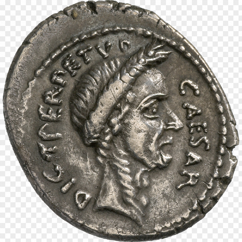 Coin Roman Republic Caesar's Civil War Ancient Rome Dictator Perpetuo PNG
