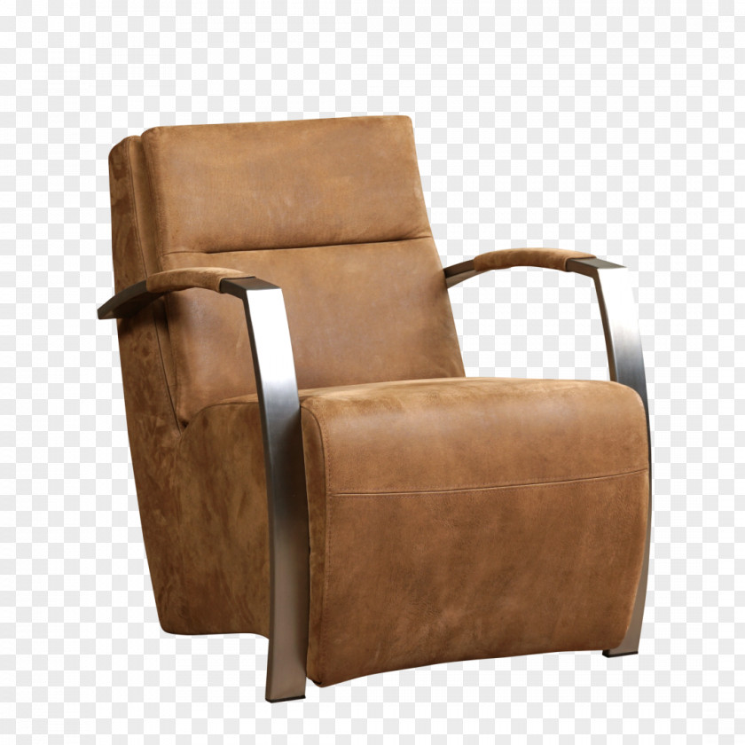 Mood Frame Recliner Fauteuil Leather Club Chair Steel PNG