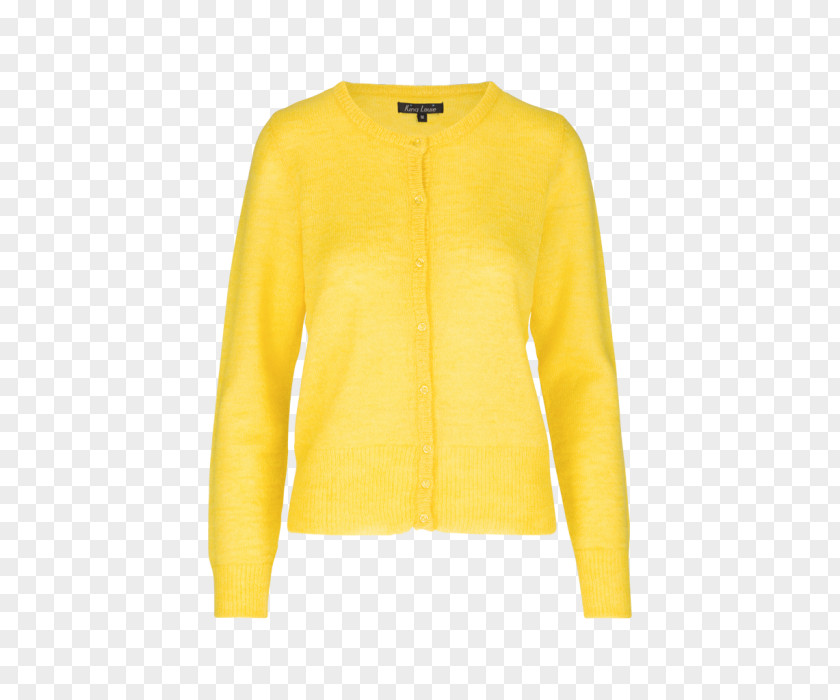 Shiny Yellow Cardigan Product PNG