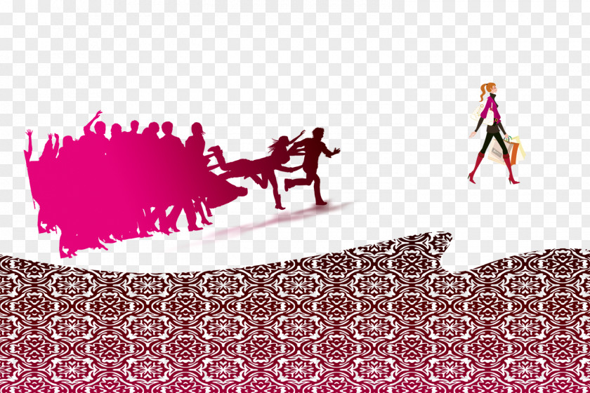 Silhouette Crowd PNG