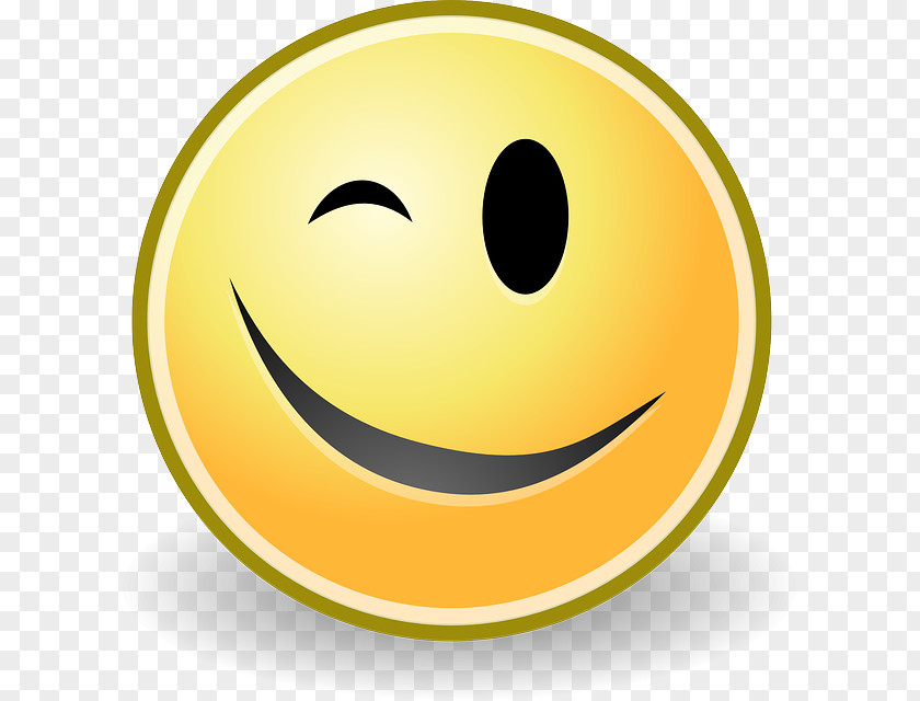 Smiley Wink Face Emoji Smile UTF-8 PNG