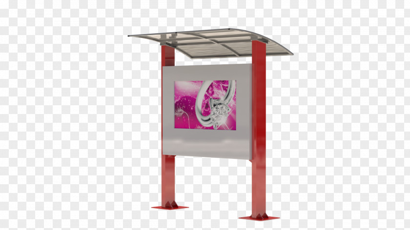Bus Stop Sign Side View Angle PNG
