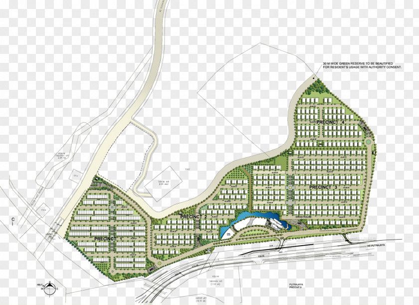 Commercial Design Putrajaya Garden Residence Site Plan Project PNG