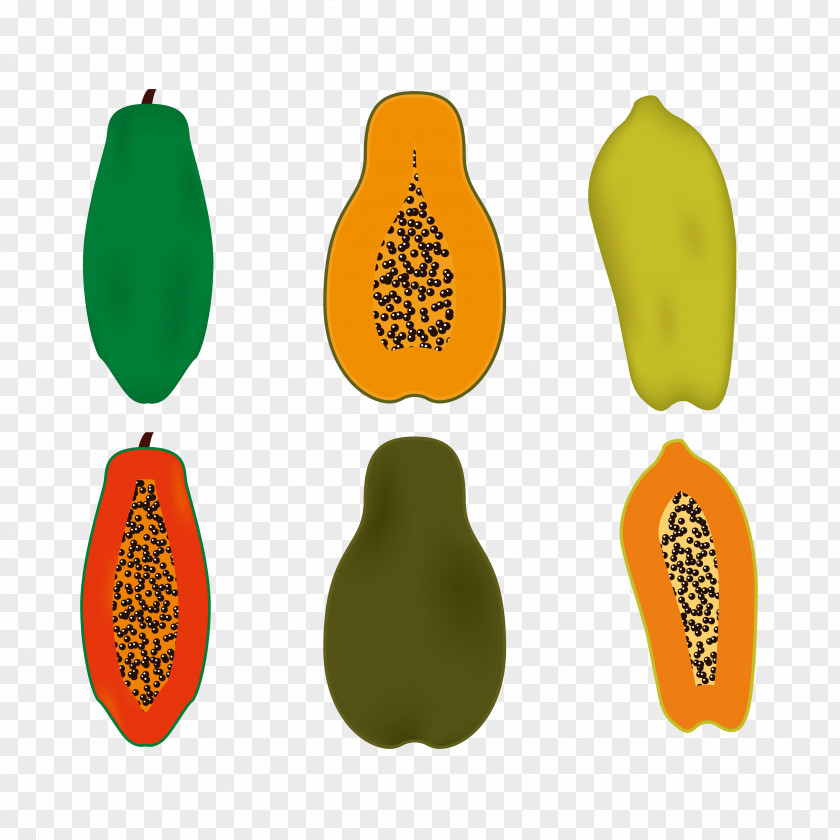 Vector Cut Papaya Euclidean PNG