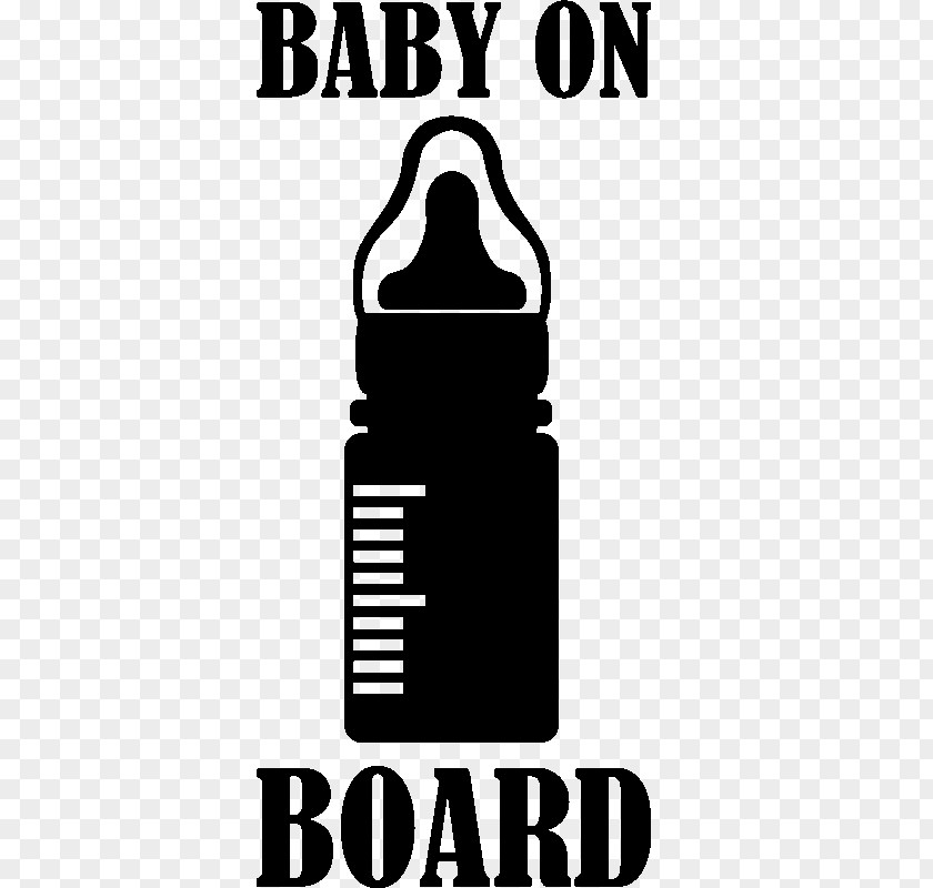 Baby On Board Sticker Logo Bottle Font PNG