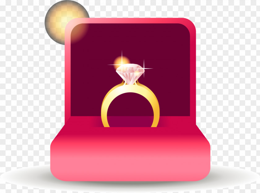 Red Sky Diamond Wedding Ring PNG