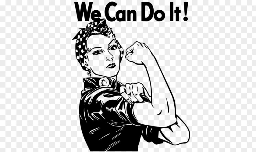 Woman Rosie The Riveter We Can Do It! Decal PNG