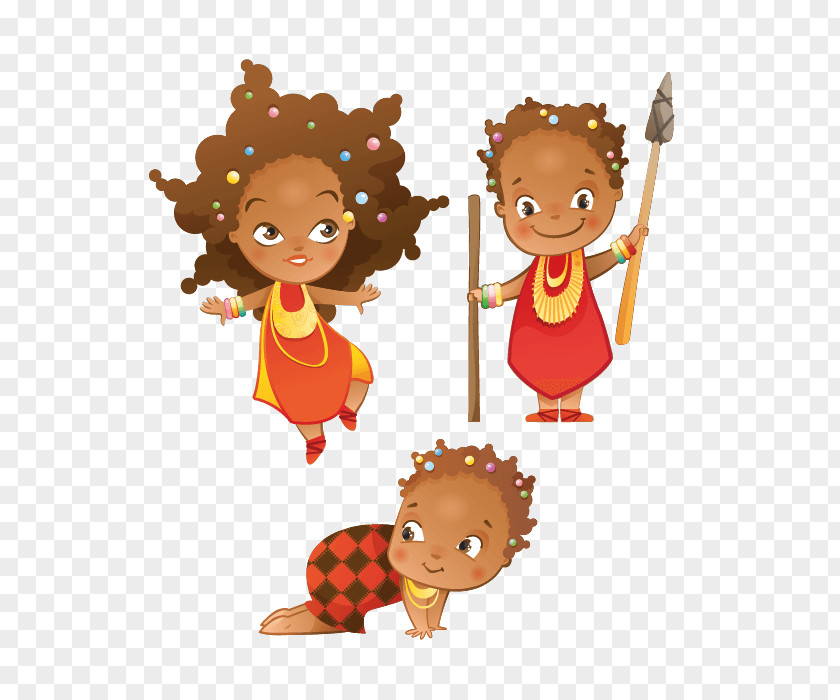 African Child Wall Decal Sticker PNG
