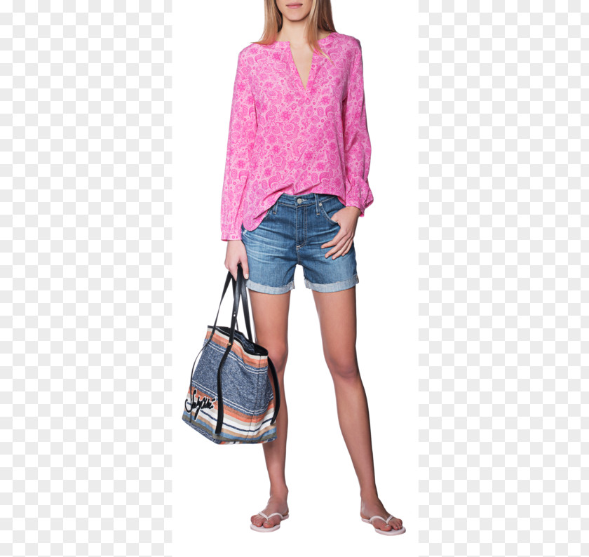 Jeans Shoulder Pink M Sleeve Handbag PNG