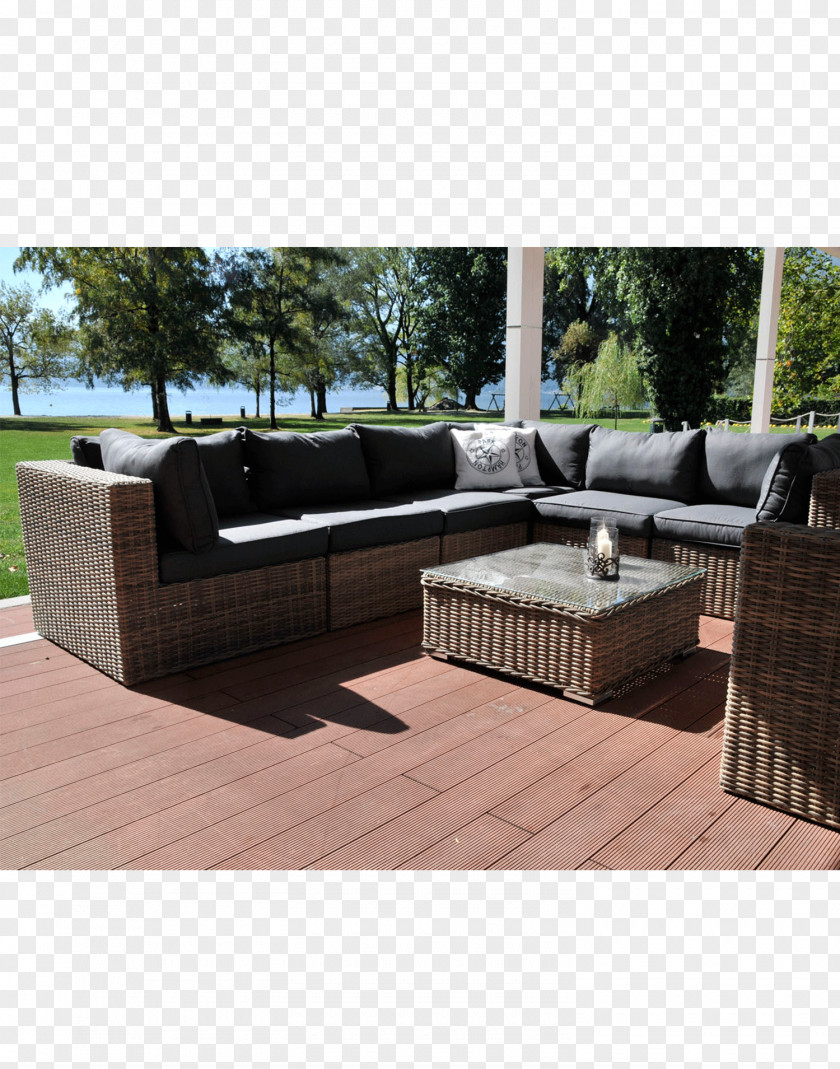 Table Lounge Polyrattan Couch PNG
