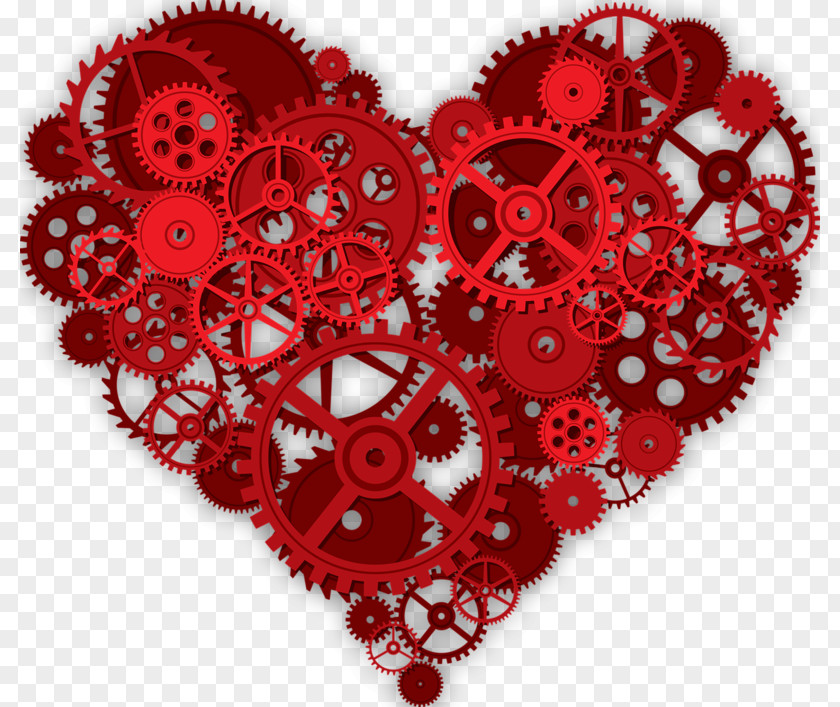 Heart-shaped Gear Clockwork Heart Cardiovascular Disease MisterChrono PNG