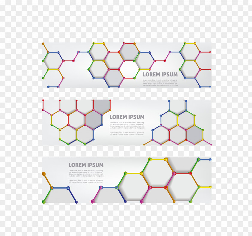 Vector Gray Cellular Banner Web Hexagon PNG