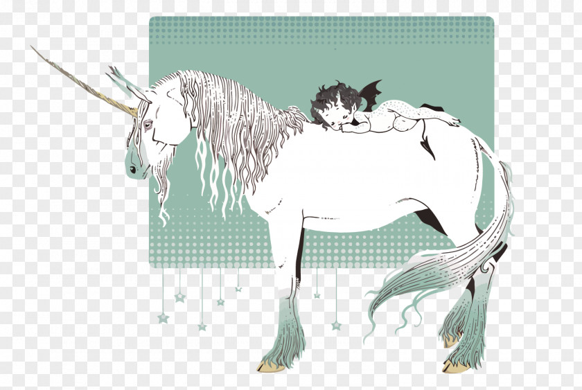 Vector Unicorn Illustration PNG