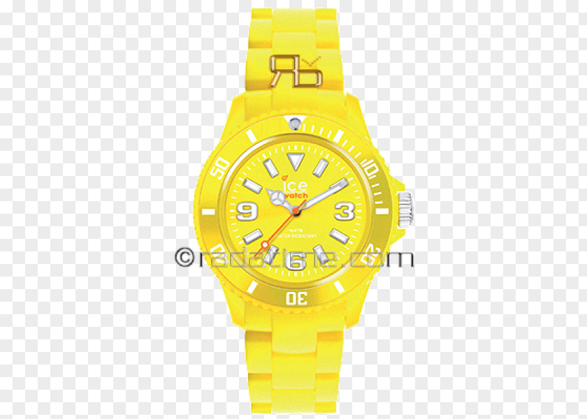 Watch Ice Swatch Yellow Strap PNG