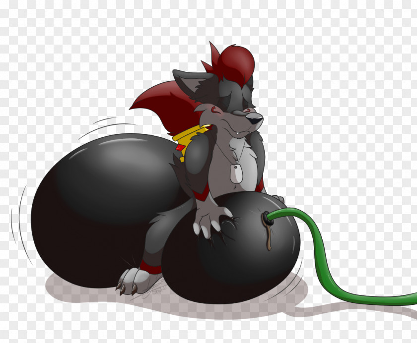 Water Balloons Furry Fandom Wolf Body Inflation PNG
