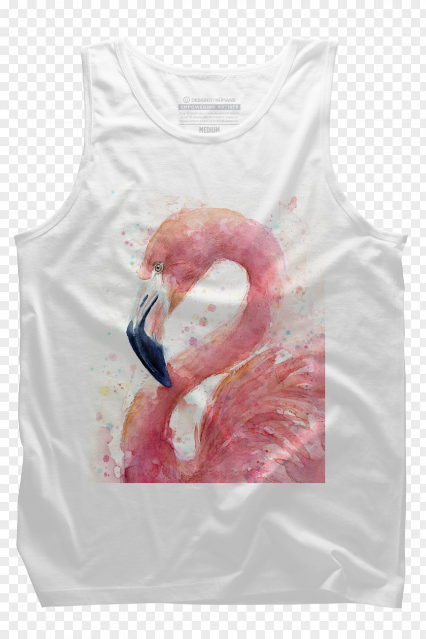 Watercolor Flamingo Painting Art Portrait PNG