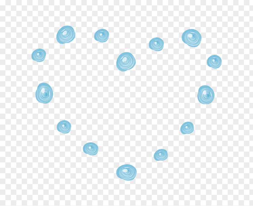 Heart-shaped Water Droplets Circle Area Pattern PNG