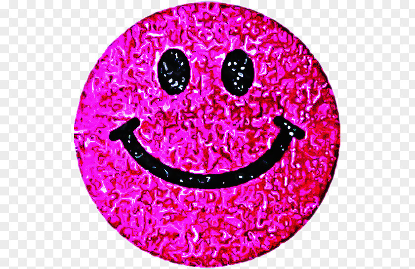 Plate Magenta Smiley Face Background PNG