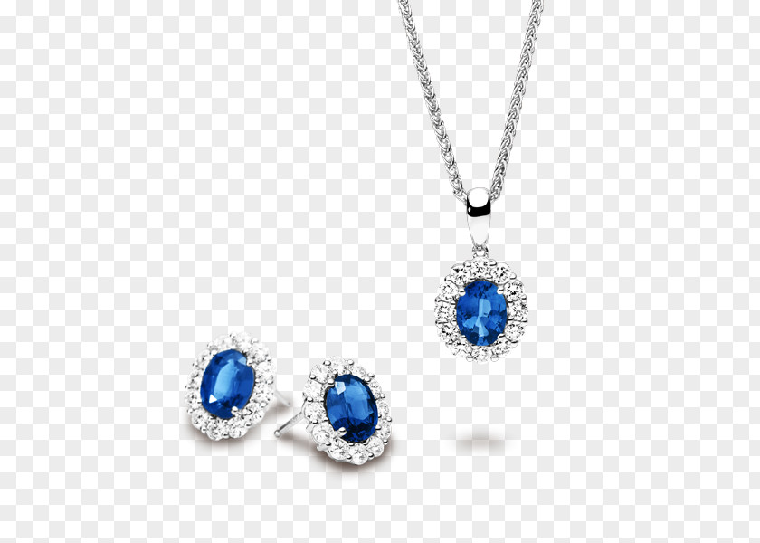Sapphire Earring Locket Jewellery Necklace PNG