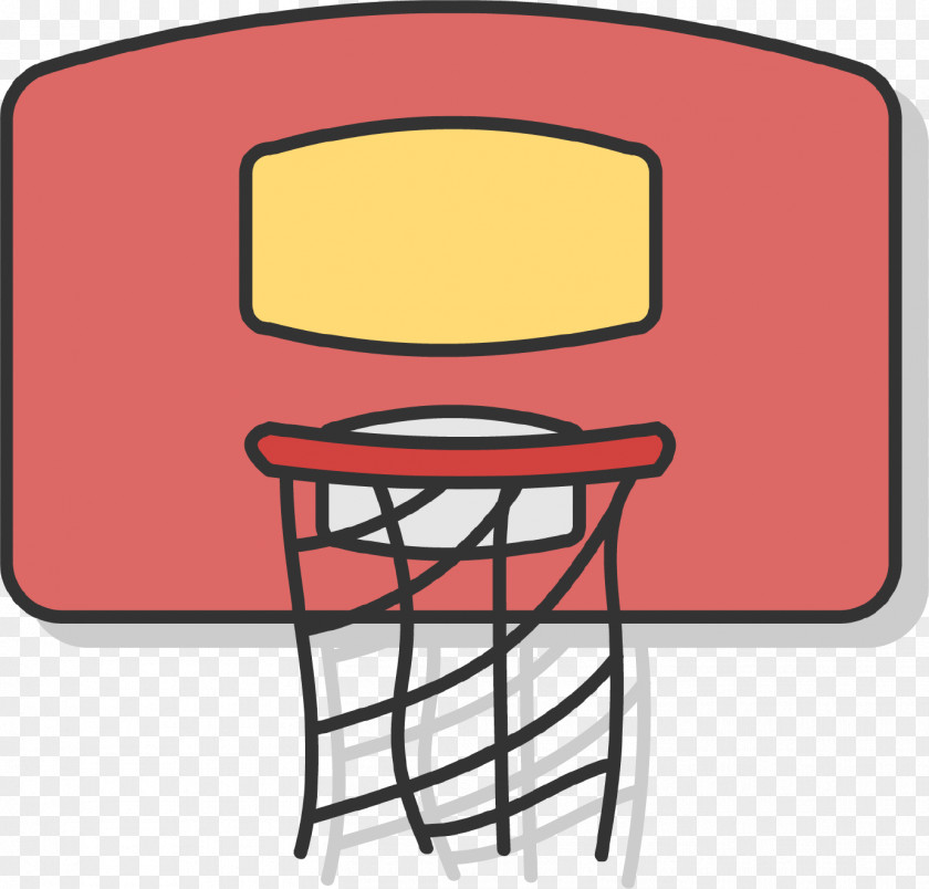 Cartoon Basketball Box Icon Rebound Backboard PNG