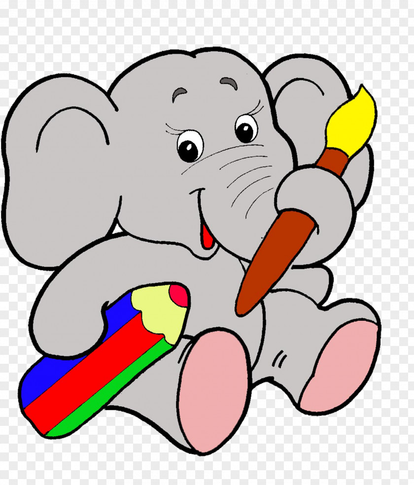 Child Coloring Book African Elephant Asian PNG