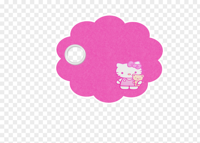 Hello Kitty Name Label Petal Pink M Font PNG
