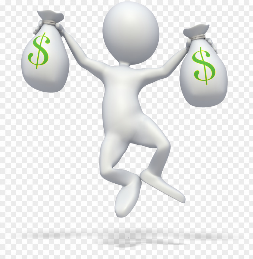 Holding Money Stick Figure Finance Animation PNG