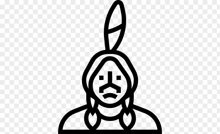 Native People Line White Clip Art PNG