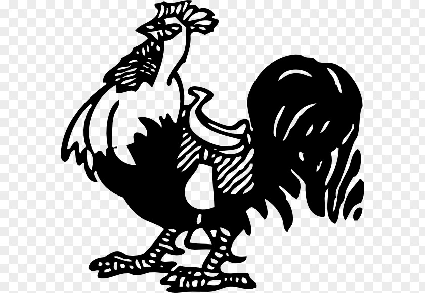 Rooster Vector Drawing Clip Art PNG