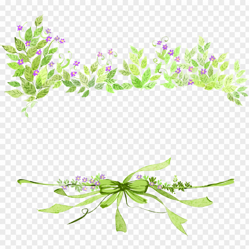 Simple Greeting Card Ribbon Flowers PNG
