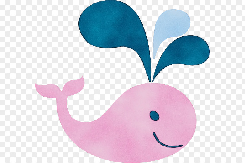 Cetacea Turquoise Pink Whale Marine Mammal PNG