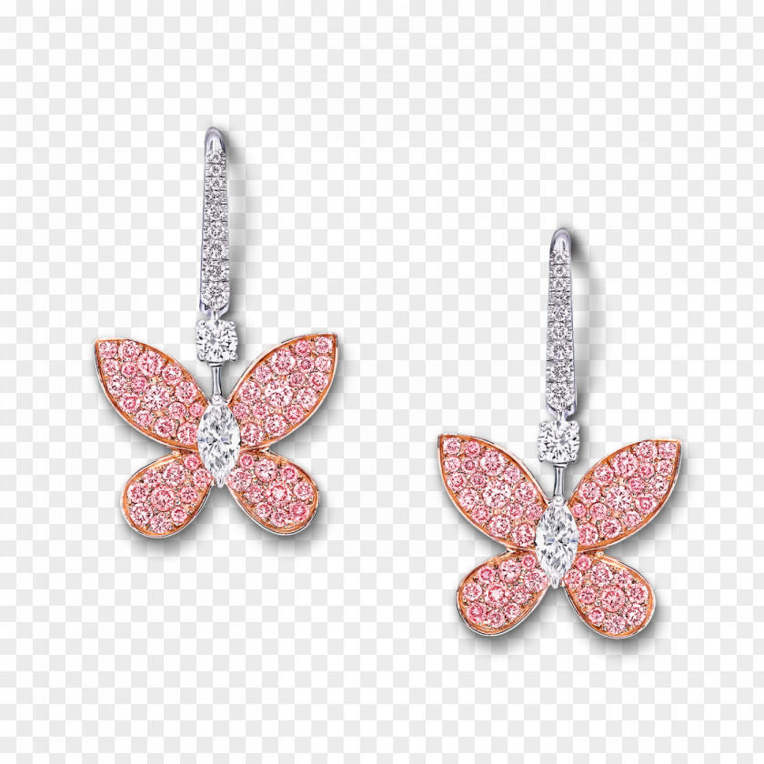 Jewellery Earring Graff Diamonds Pink PNG