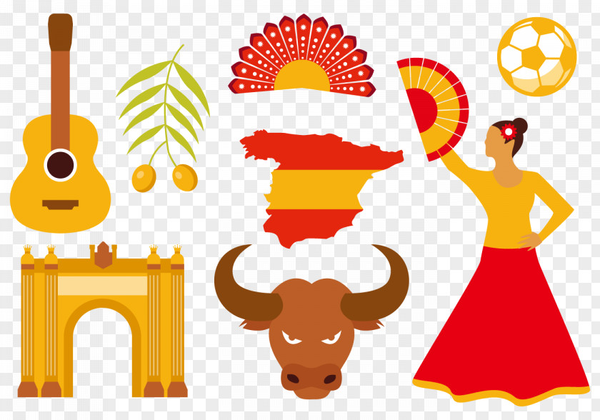 Spain Folding Fan Icon PNG