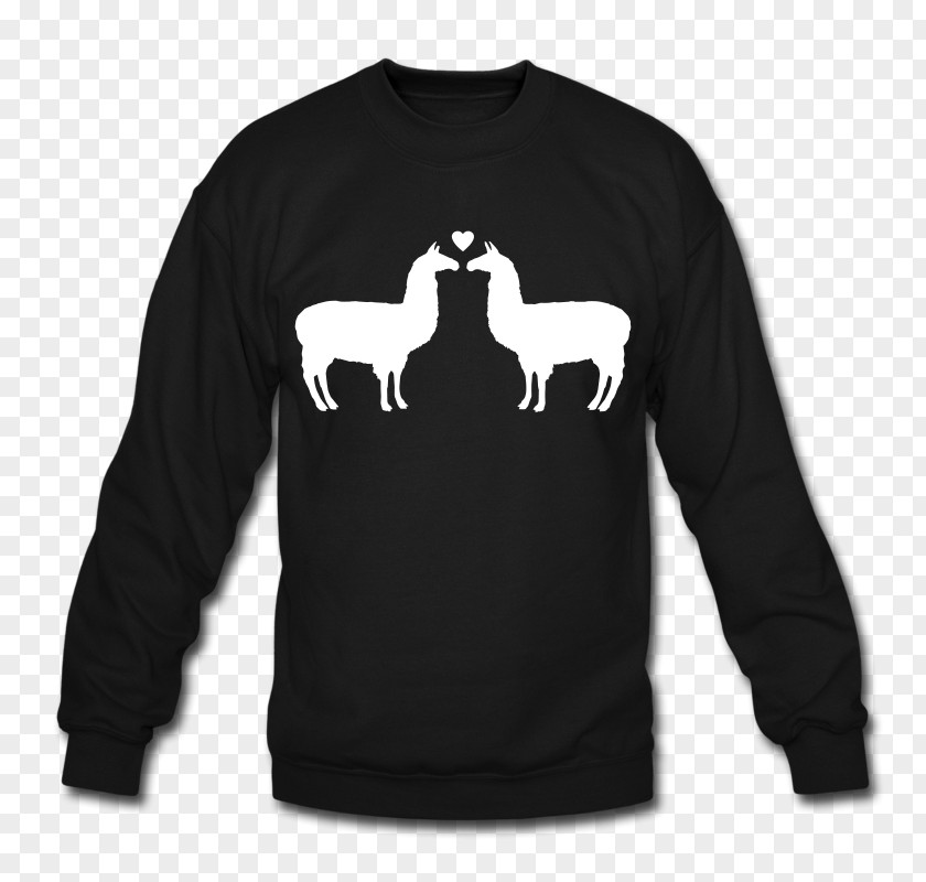 T-shirt Hoodie Llama Crew Neck Sweater PNG