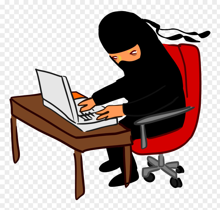 Cartoon Pictures Of People Working Laptop Ninja Computer Clip Art PNG