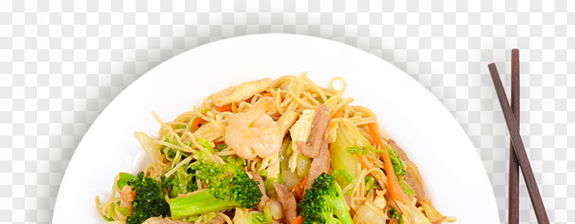 A Fried Broccoli Thai Cuisine Chinese Noodles Chow Mein Take-out PNG