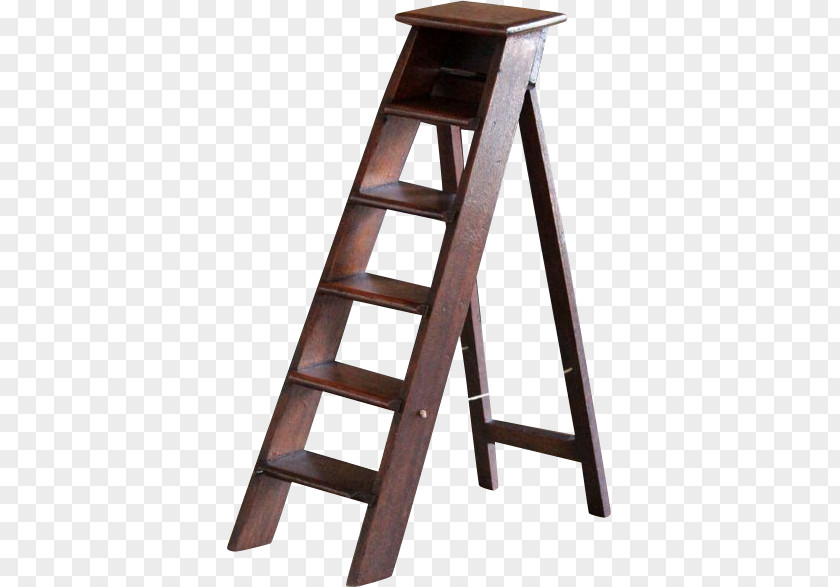 Ladder Wood Keukentrap Stool Antique PNG