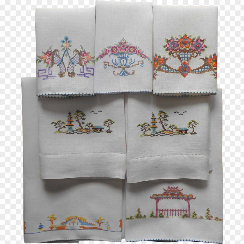 Suzhou Silk Hand Embroidery Art Towel Kitchen Paper PNG