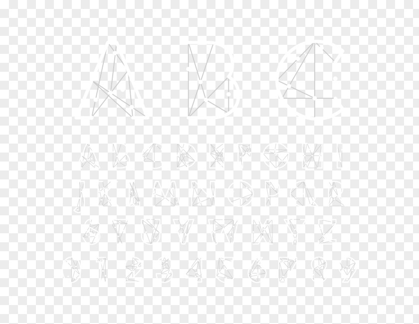 Creative Linear Alphabet White Brand Pattern PNG