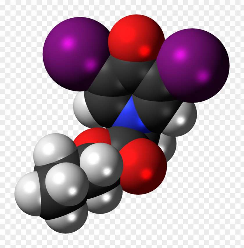 Iodine Symbol Propyliodone Space-filling Model Gadopentetic Acid Molecule Sphere PNG