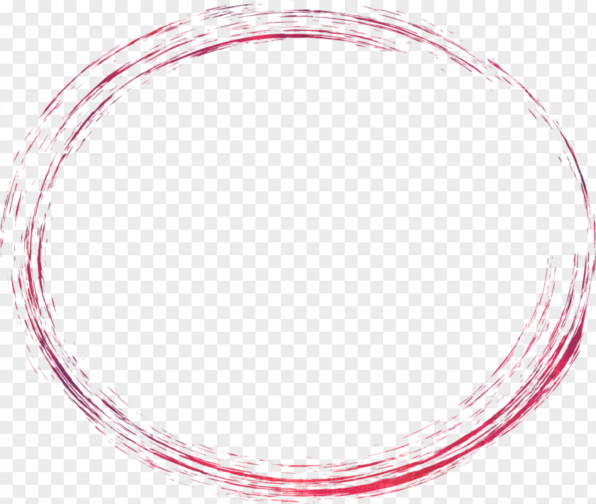 Red Simple Line Border Texture Circle PNG