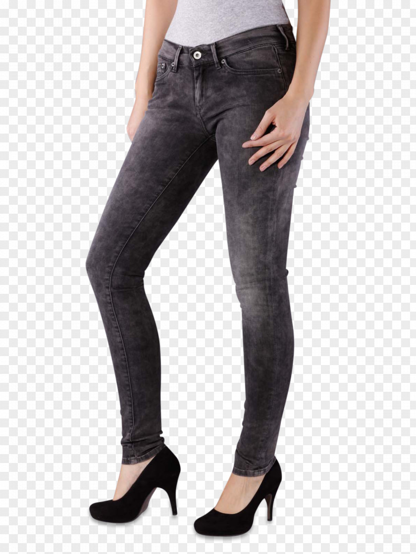 Woman Jeans Denim Waist Leggings PNG