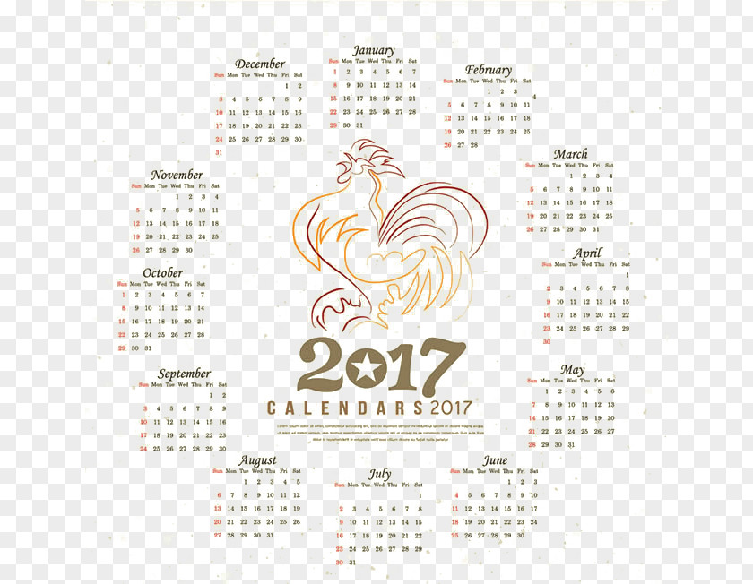 Year Of The Rooster,calendar,Calendar Calendar Rooster Chicken Pattern PNG