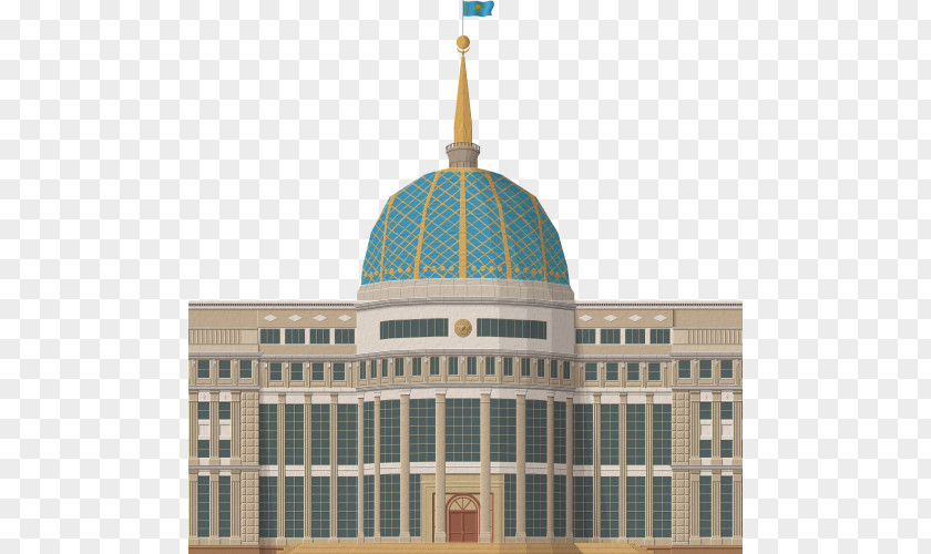Aqorda Presidential Palace Kazakh Steppe Building Golden Retriever PNG