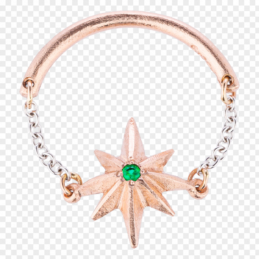 Emerald Body Jewellery Gold Ring PNG