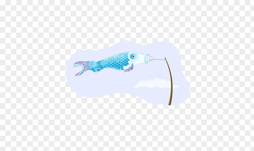 Japanese Fish Kite Blue Koi PNG