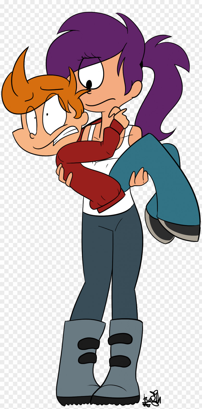 Leela Philip J. Fry Drawing Fan Art PNG